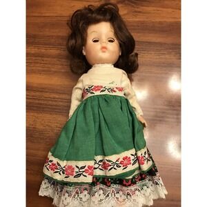 Vintage VOGUE 8"‎ IRISH IRELAND GINNY DOLL 1972 Dark Hair